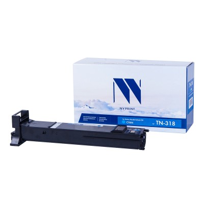 Тонер-картридж NV Print TN-318 Cyan синий для Konica-Minolta, совместимый