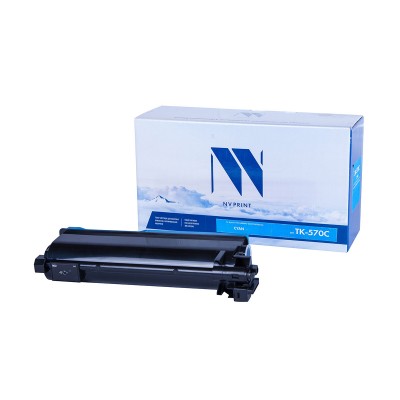 Картридж NV Print TK-570 Cyan синий для Kyocera, совместимый